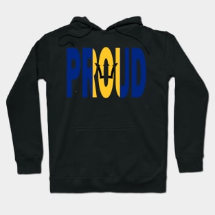 Barbados Flag Designed in The Word Proud - Bajan - Soca Mode Hoodie